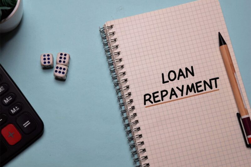 An aesthetic image highlighting loan repayment