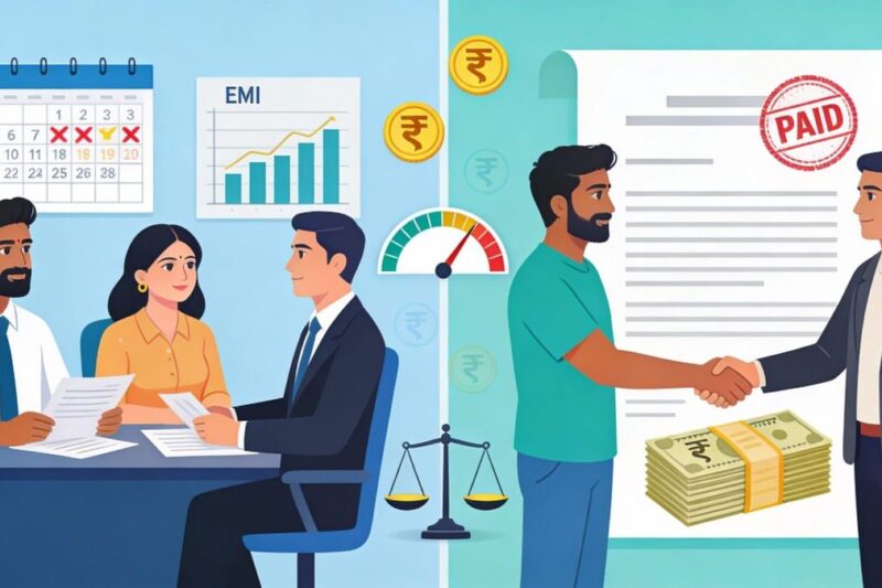 Loan restructuring and settlement difference