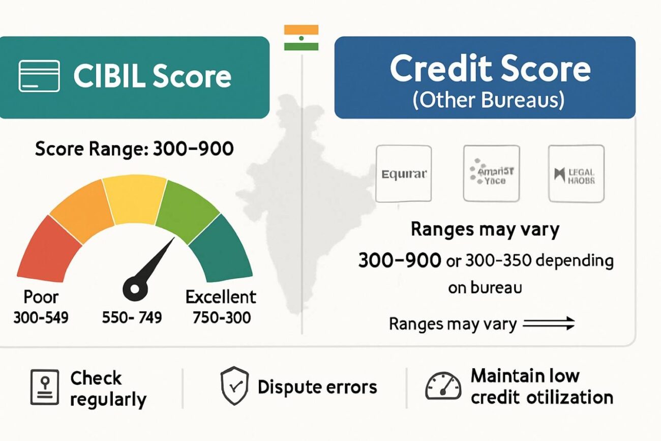 difference between CIBIL score and credit score